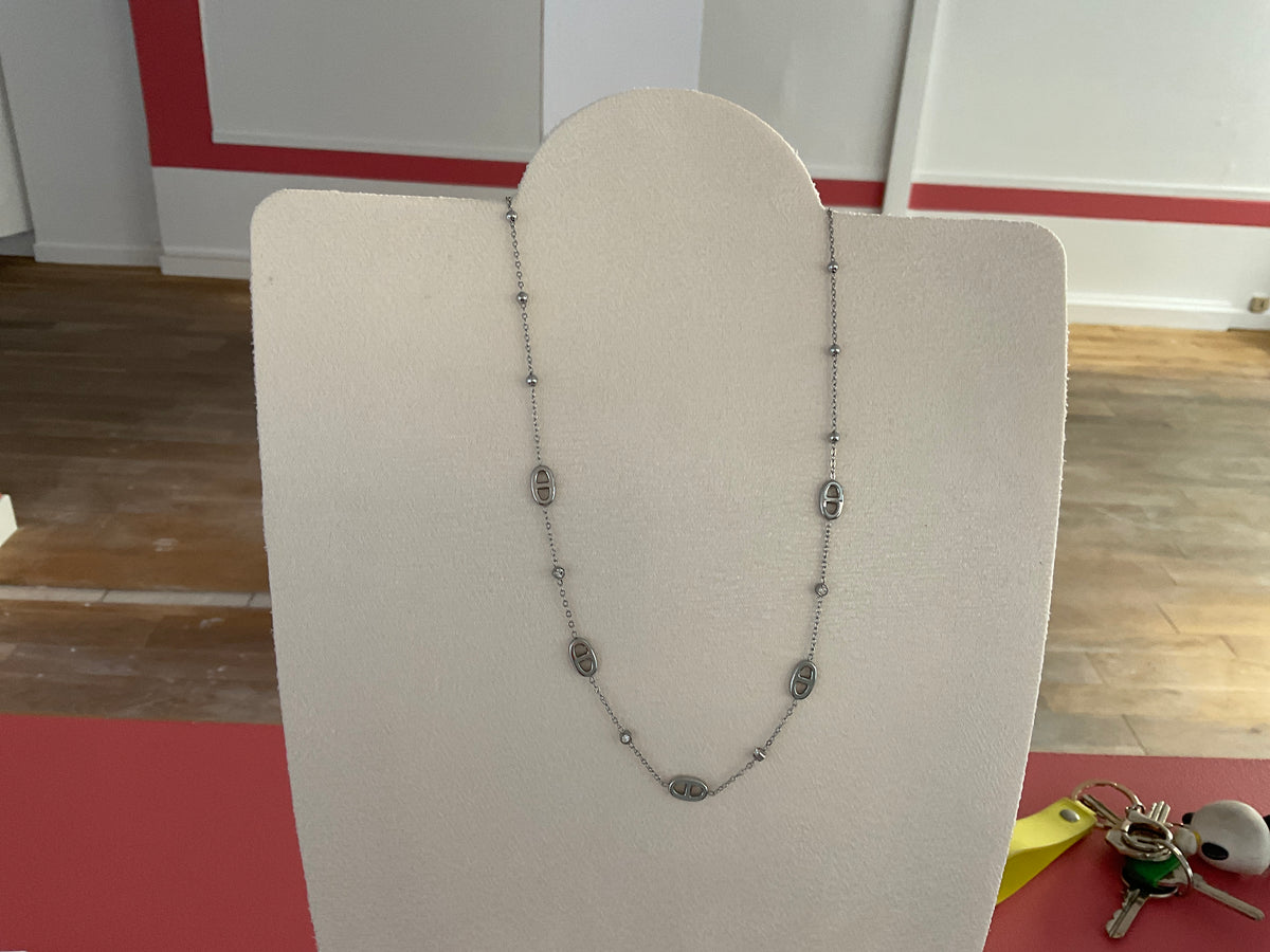 Collier argent basique