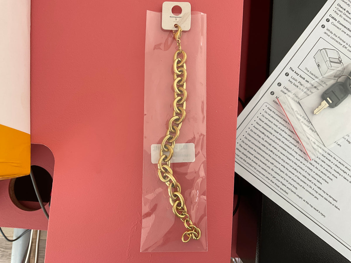 Bracelet maille épaisse doré