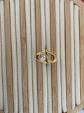 Bague doré original diamant