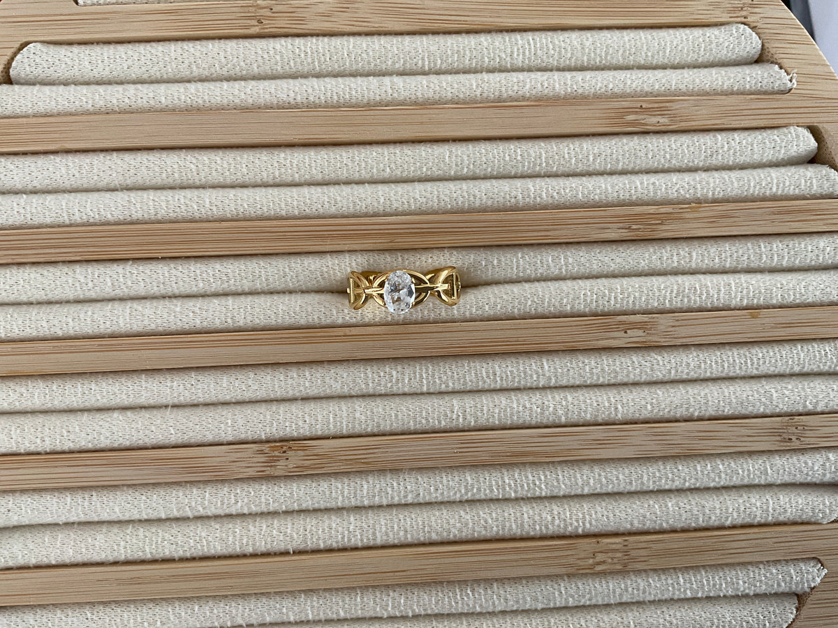 Bague doré diamant