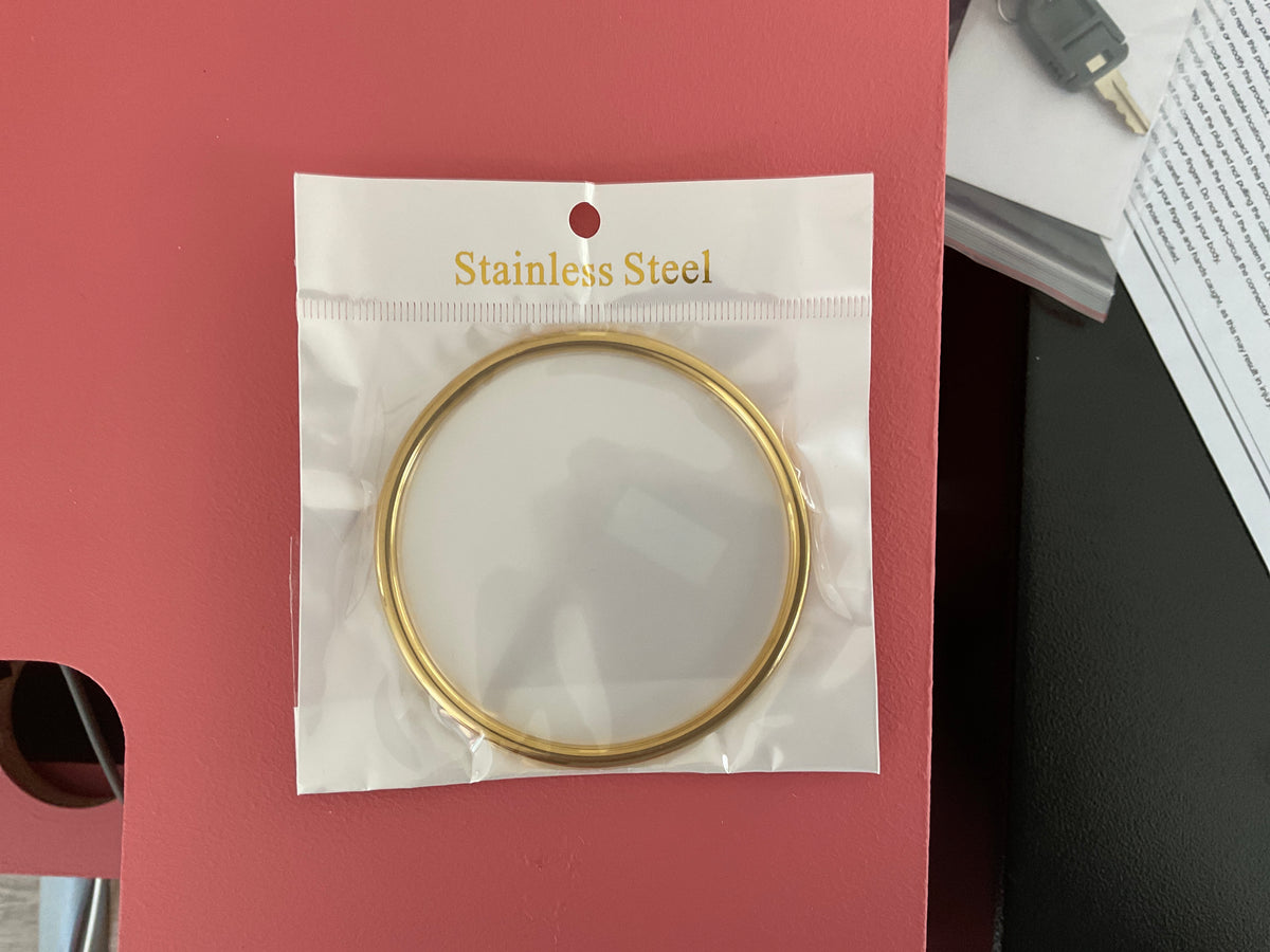 Bracelet jonc simple doré