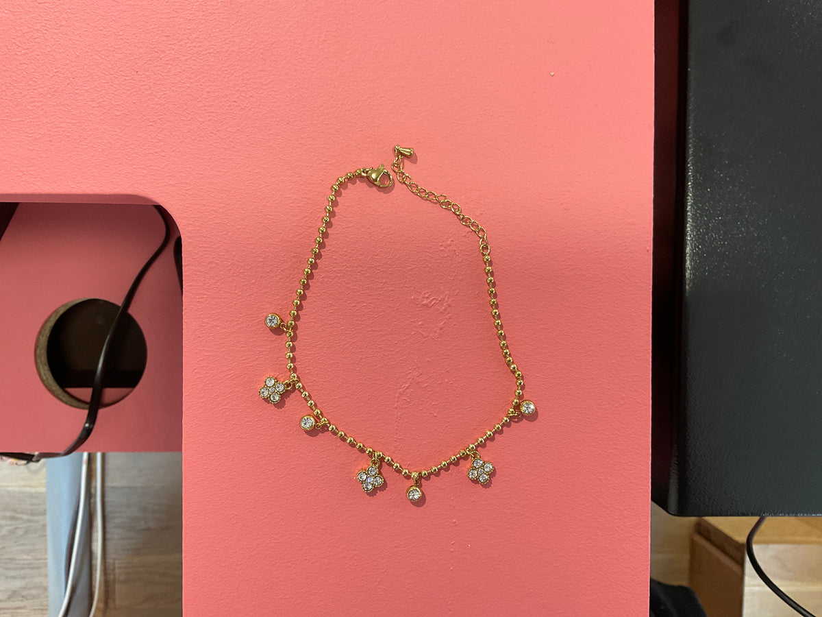 Chaîne de cheville doré bracelet en perle
