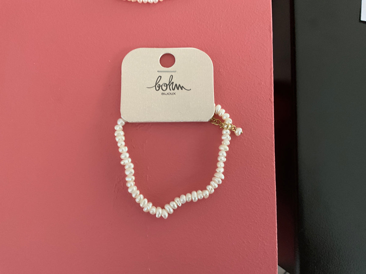 Bracelet perle fine blanche