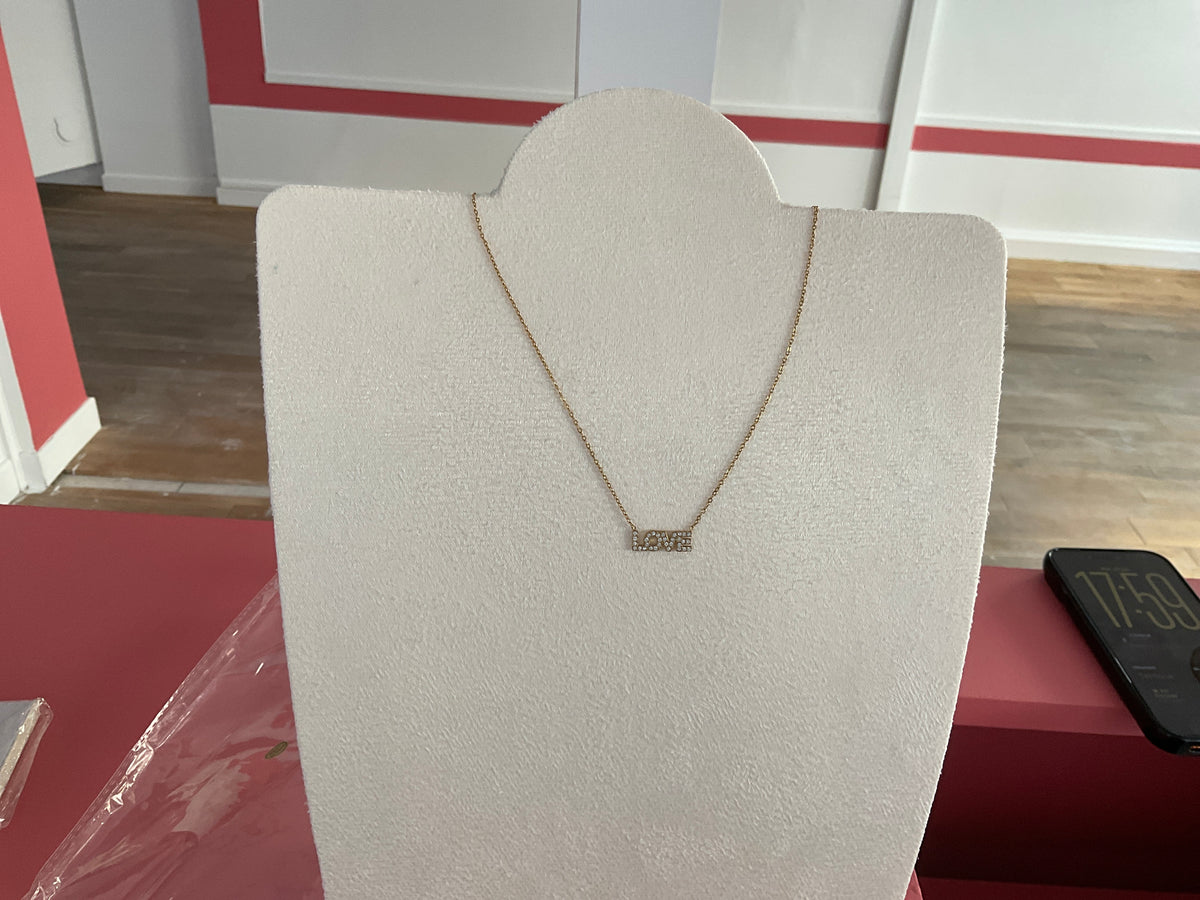 Collier doré ras le cou « love »