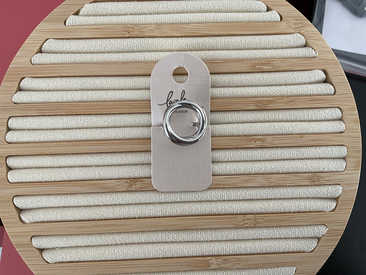 Bague argent ronde avec detail