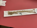 Collier homme doré court maille fine