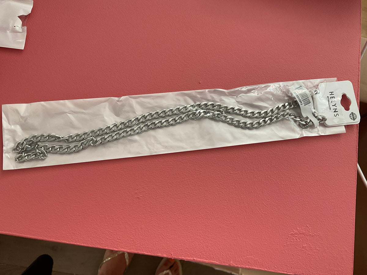 Collier homme court argent maille fine