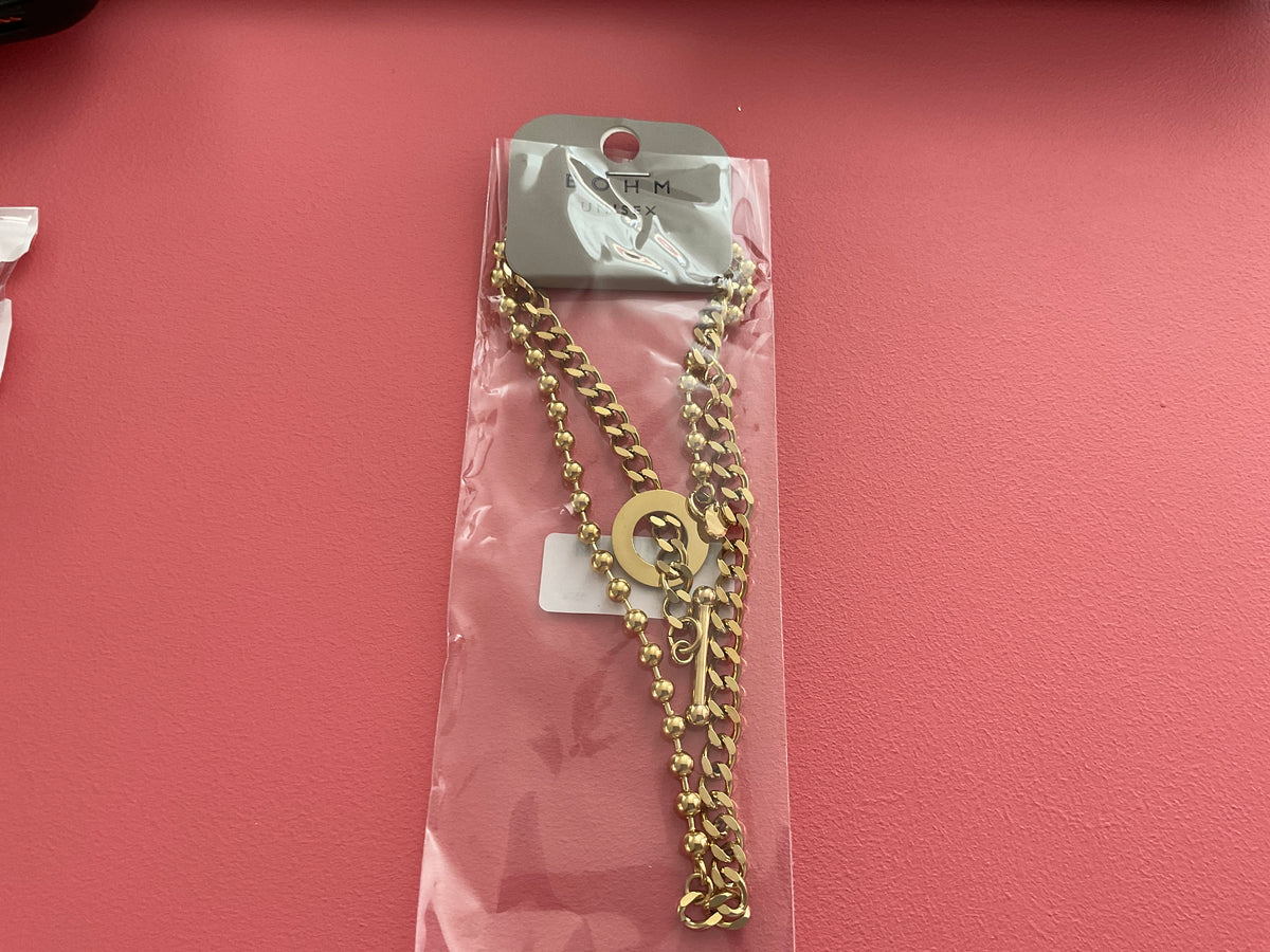 Collier homme doré chaînes différentes