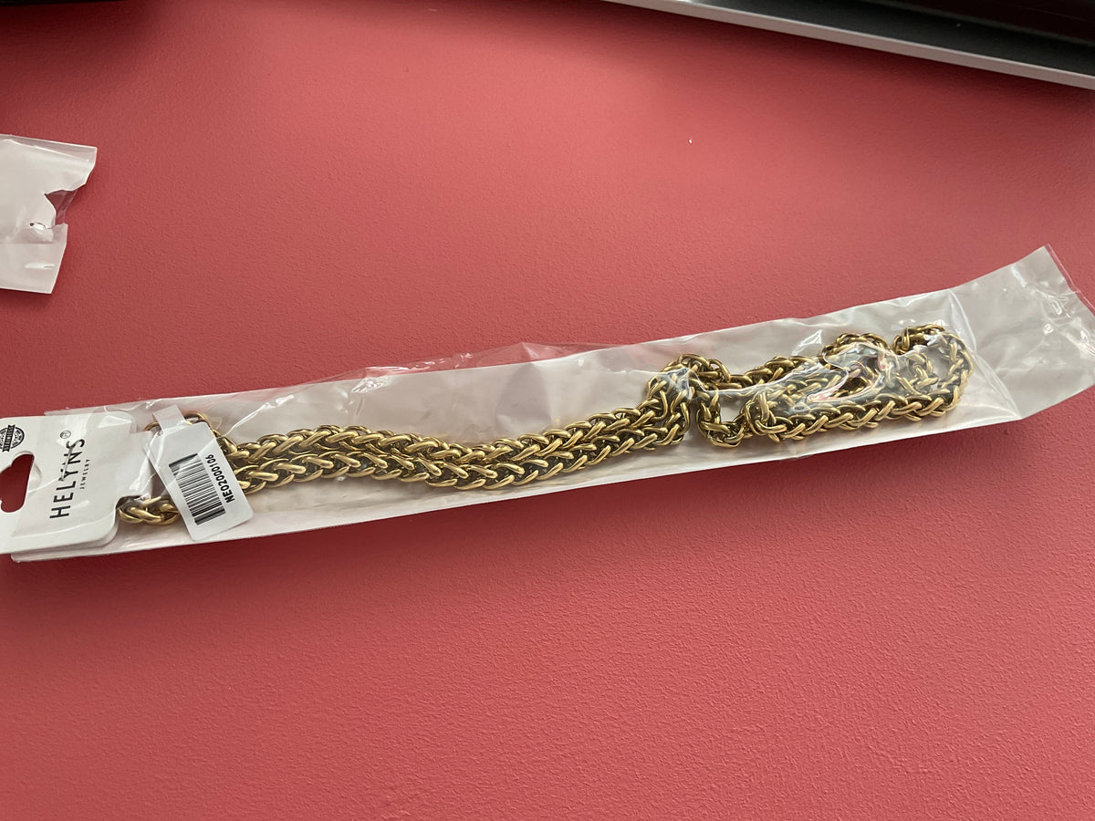 Collier homme doré maille arrondi