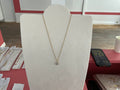 Collier doré trèfle blanc