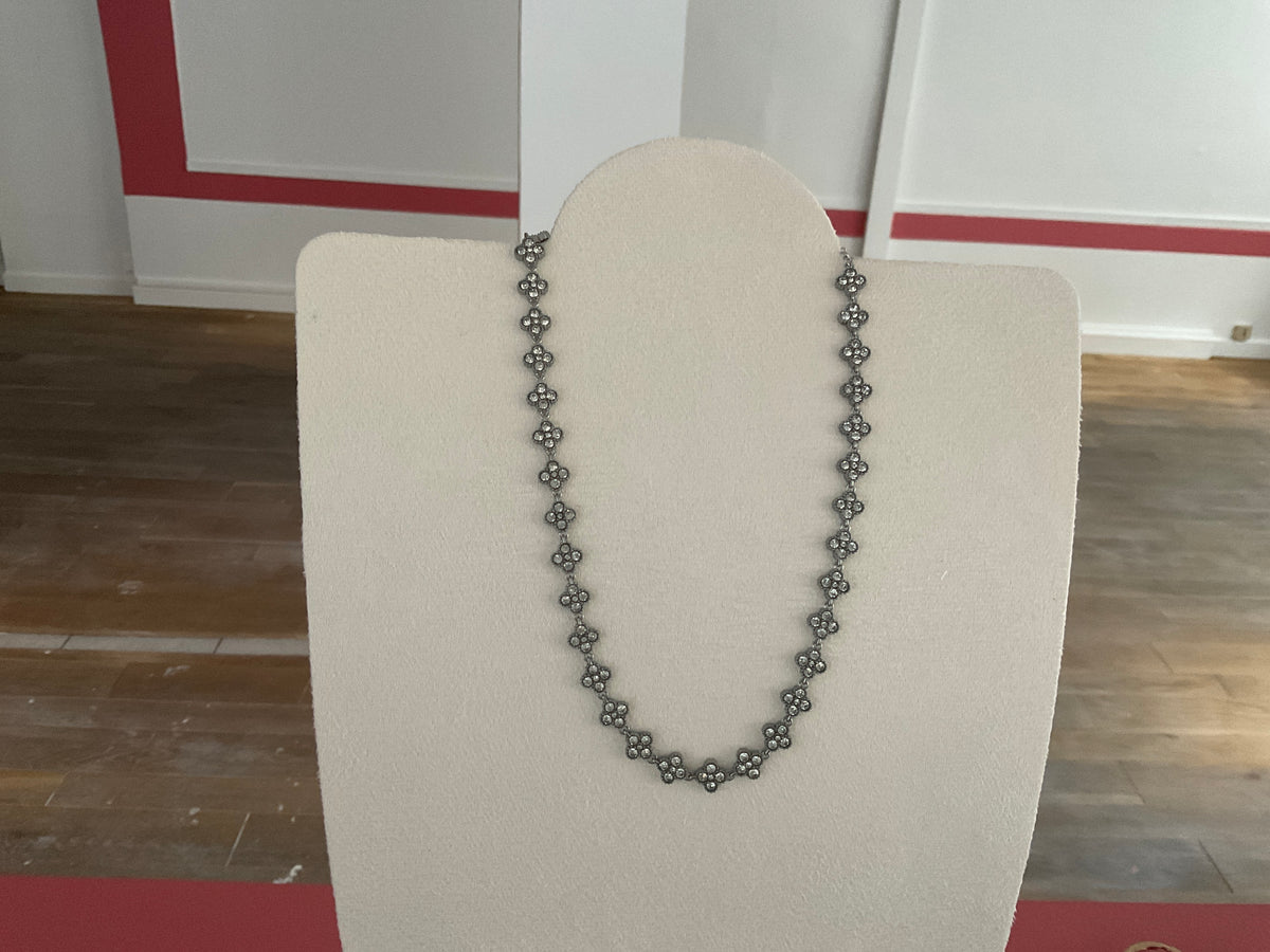 Collier paillette argent