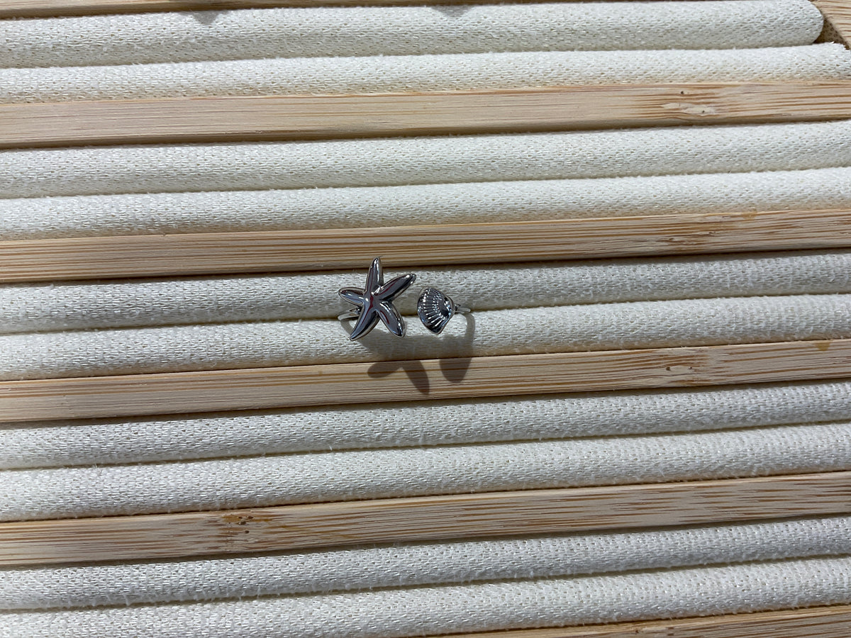 Bague argent coquillage